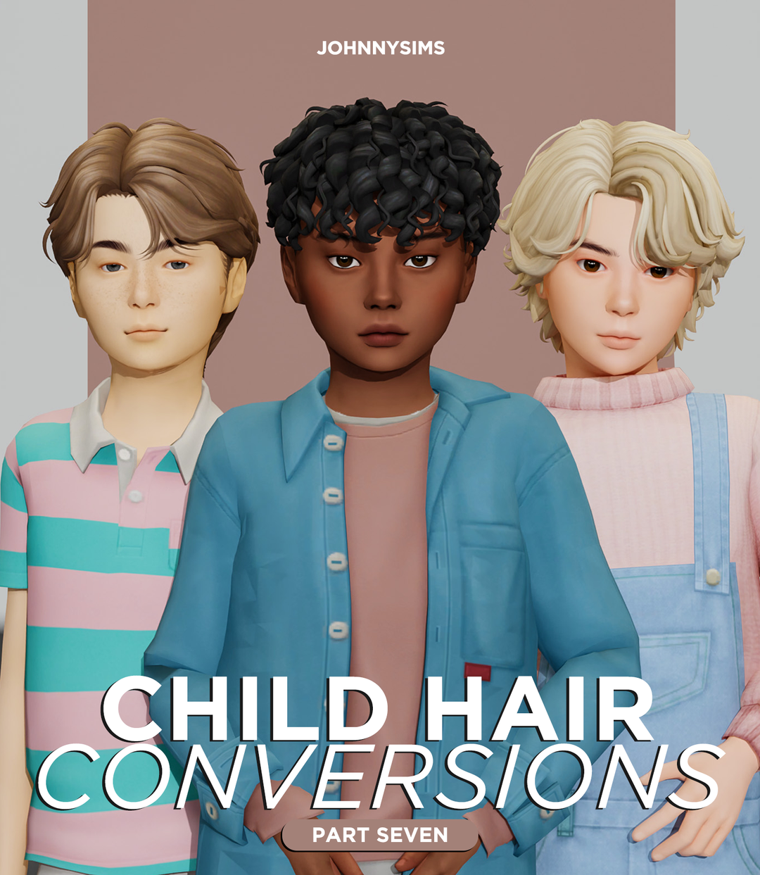 Скриншот мода Сет детских причесок Child Hair Conversions Pt.7